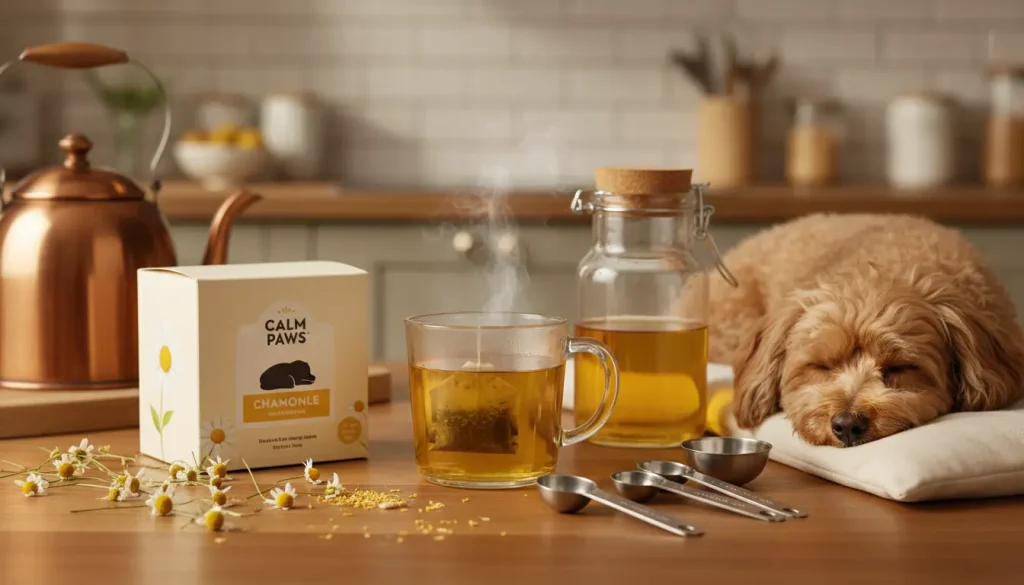 Chamomile Tea natural remedy for gas in dogs